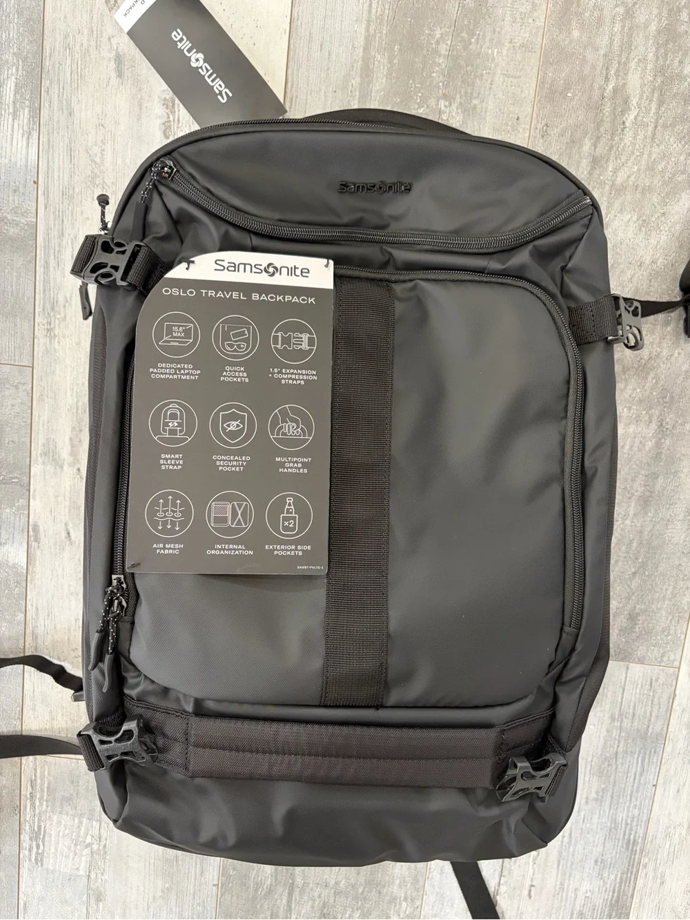 Samsonite Oslo Travel Backpack Large Black 160435-1041 NEW